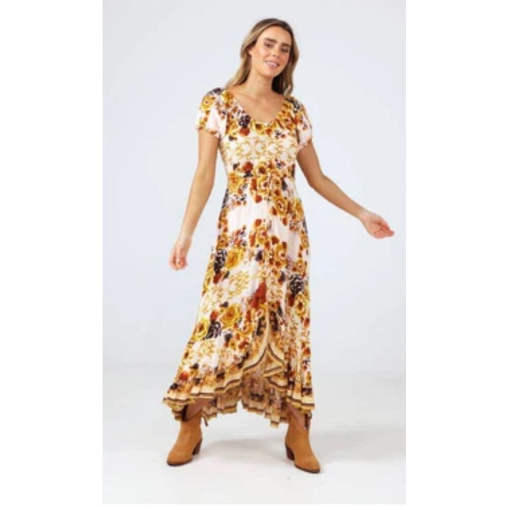 Talisman Rhiannon maxi dress NWOT sz M Southwestern Boho Cowgirl style!‎